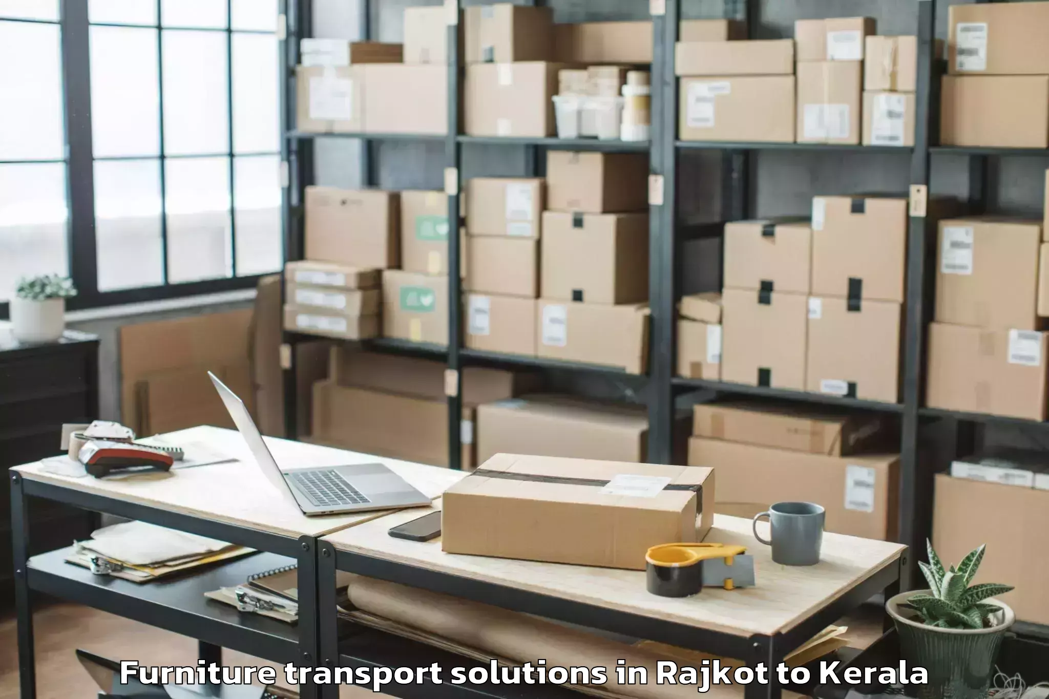 Easy Rajkot to Erattupetta Furniture Transport Solutions Booking